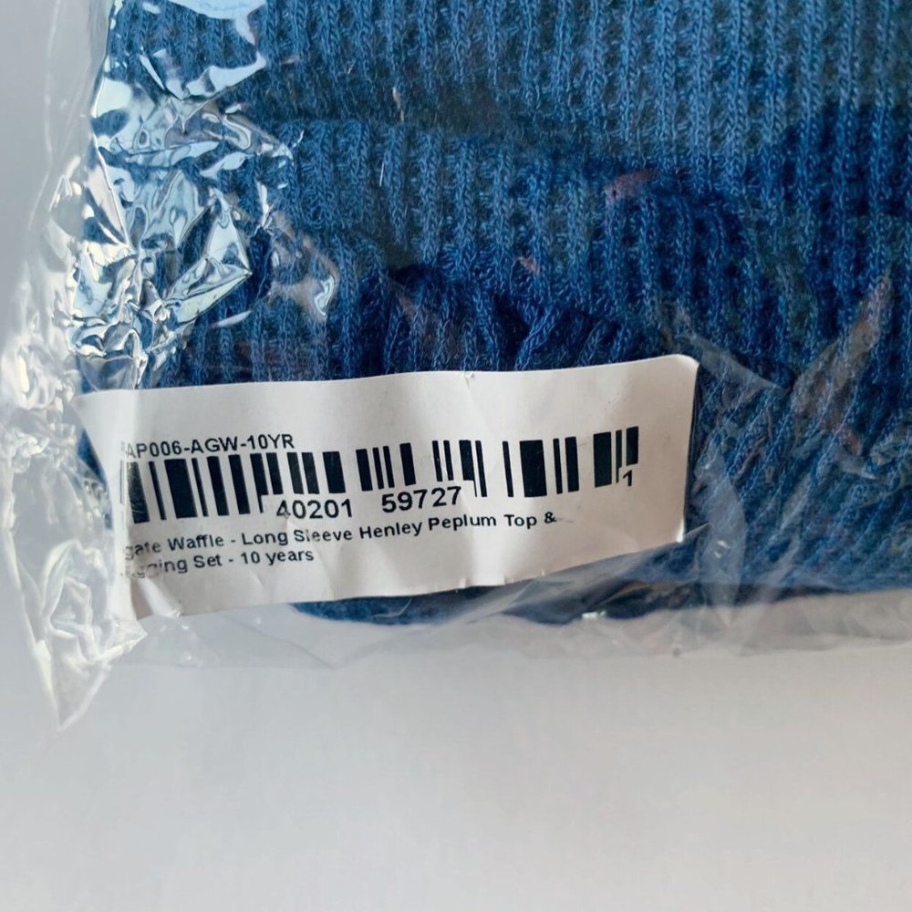 NWT Posh Peanut Girl Agate Waffle Thermal Set 10 Years - Picture 6 of 8